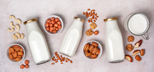 bouteilles de lait végétal