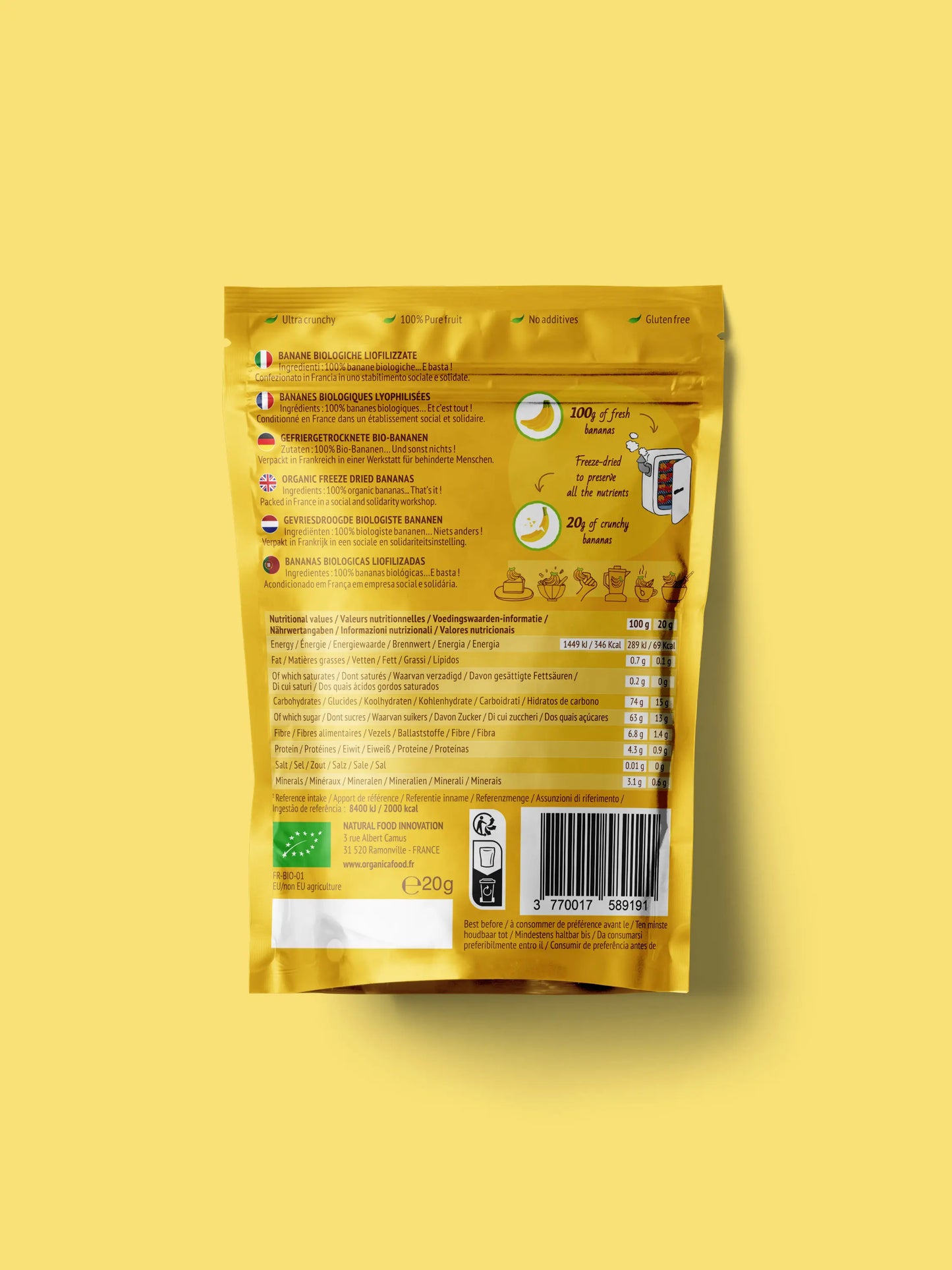 Crunchy Fruit Banane bio