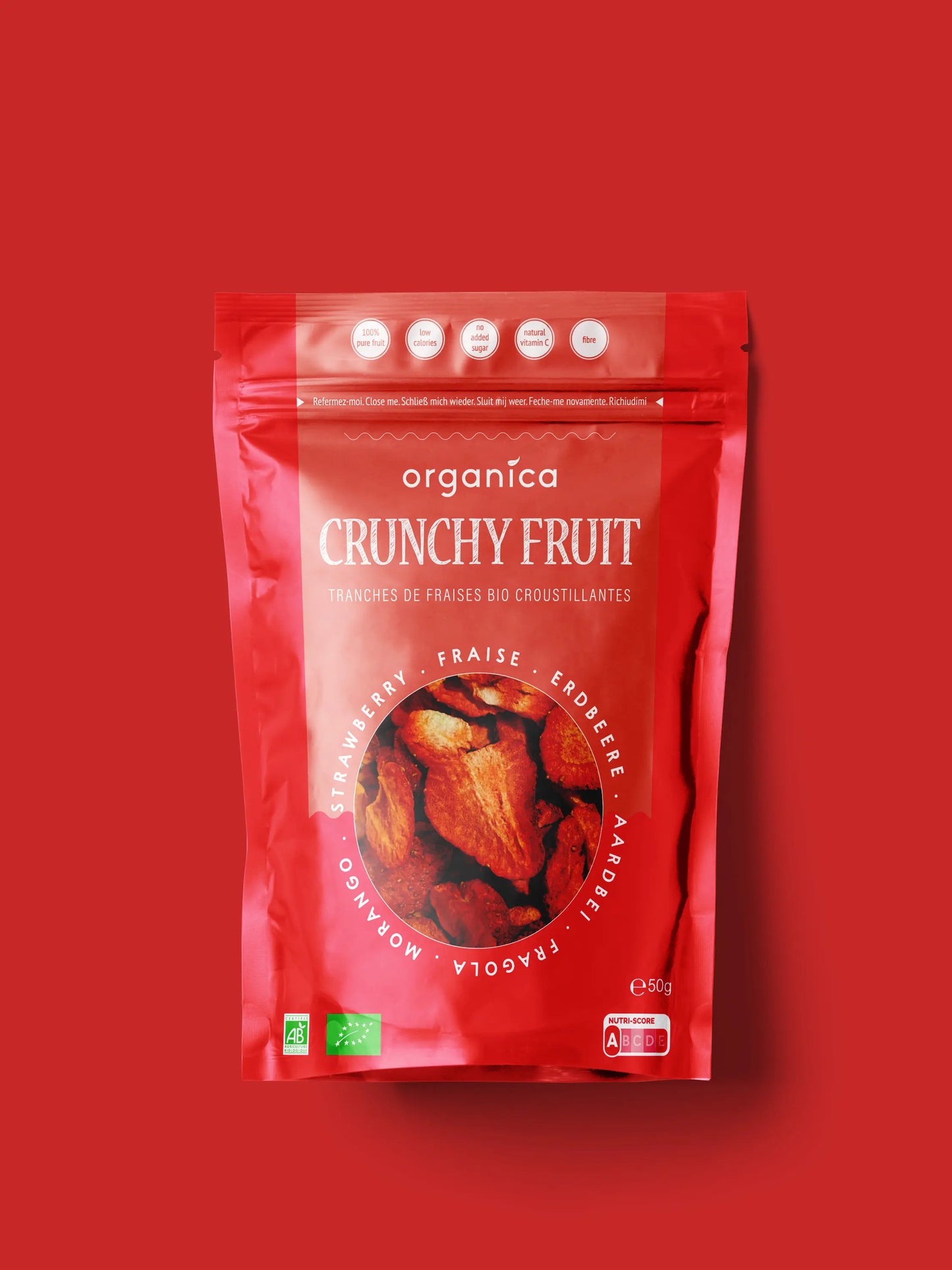 Crunchy Fruit Family Fraise Bio (50g)