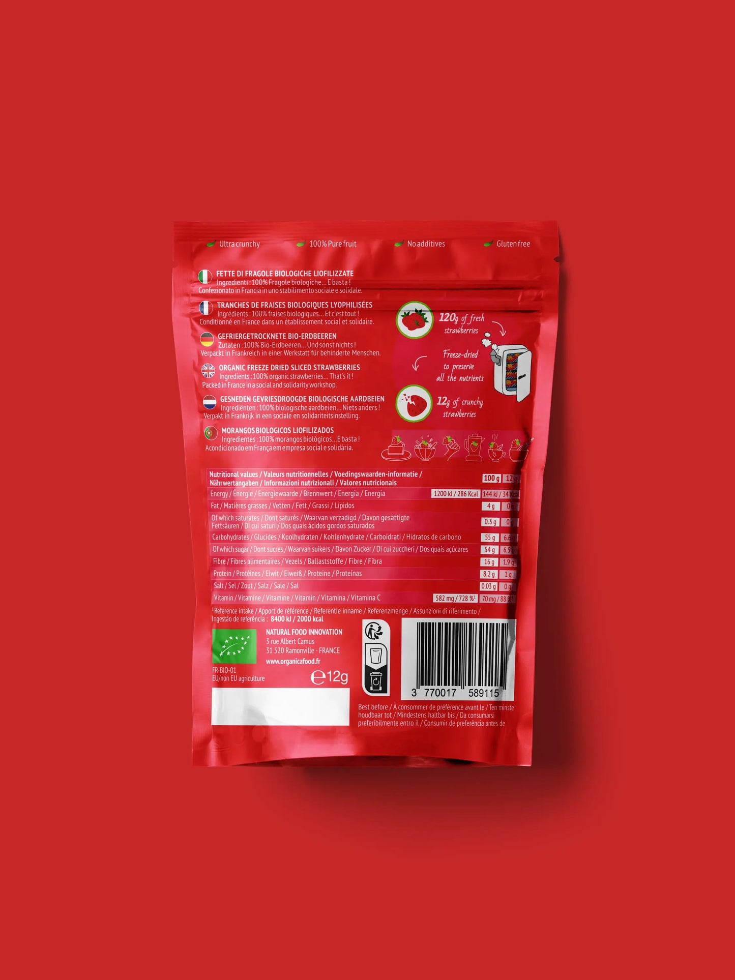 Crunchy Fruit Fraise bio