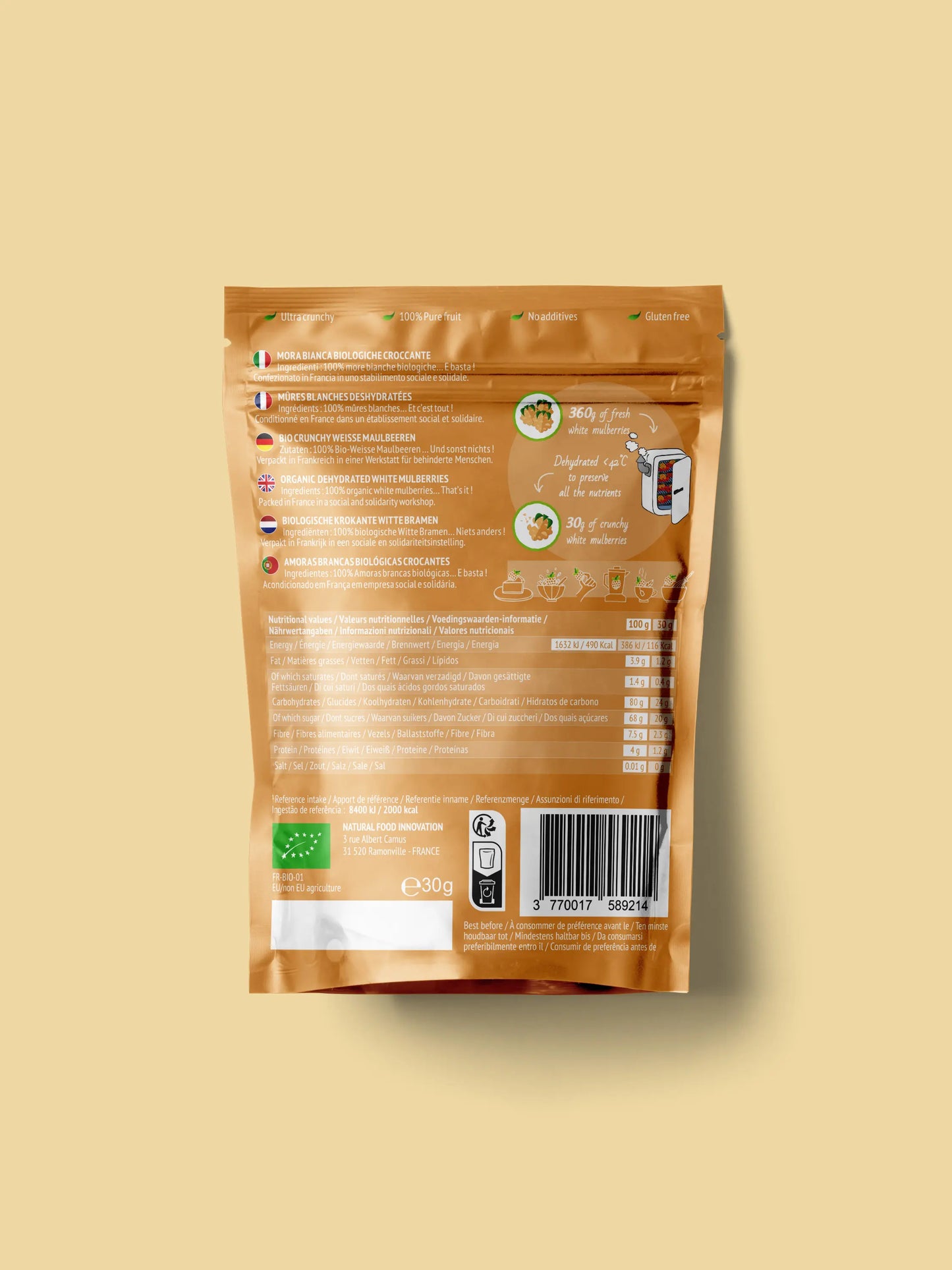 Crunchy Fruit Mûre Blanche bio