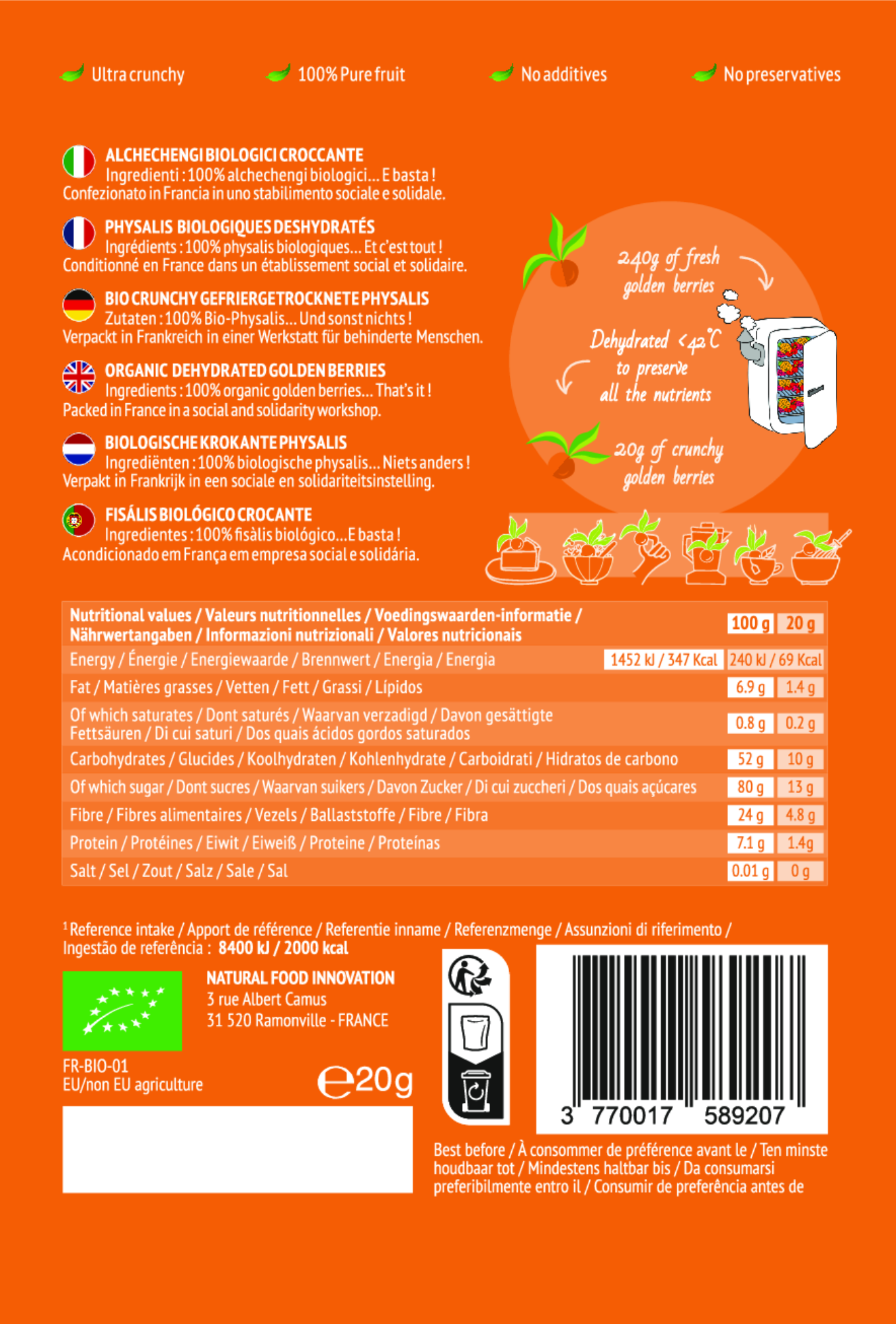 Crunchy Fruit Physalis bio