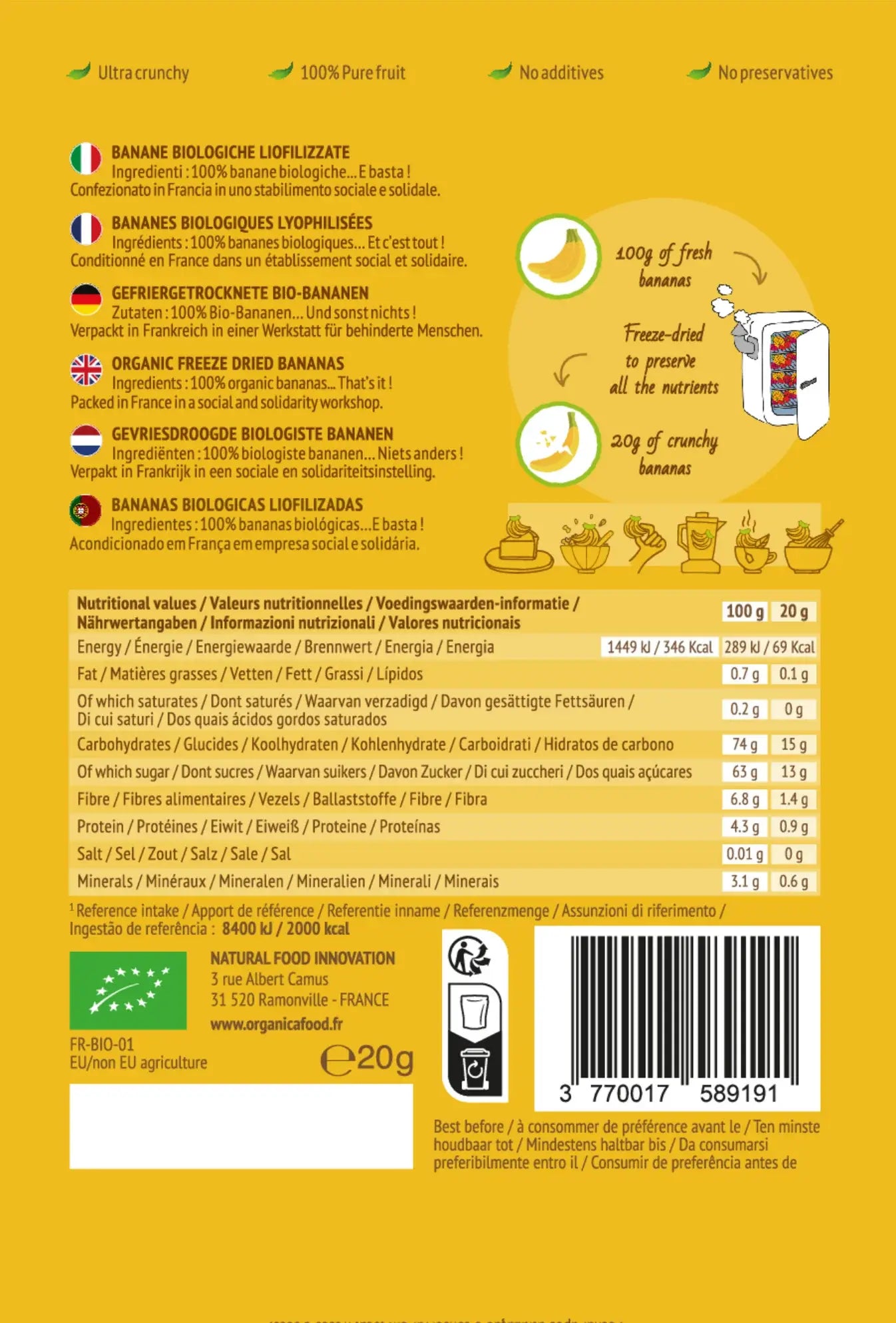 Crunchy Fruit Banane bio