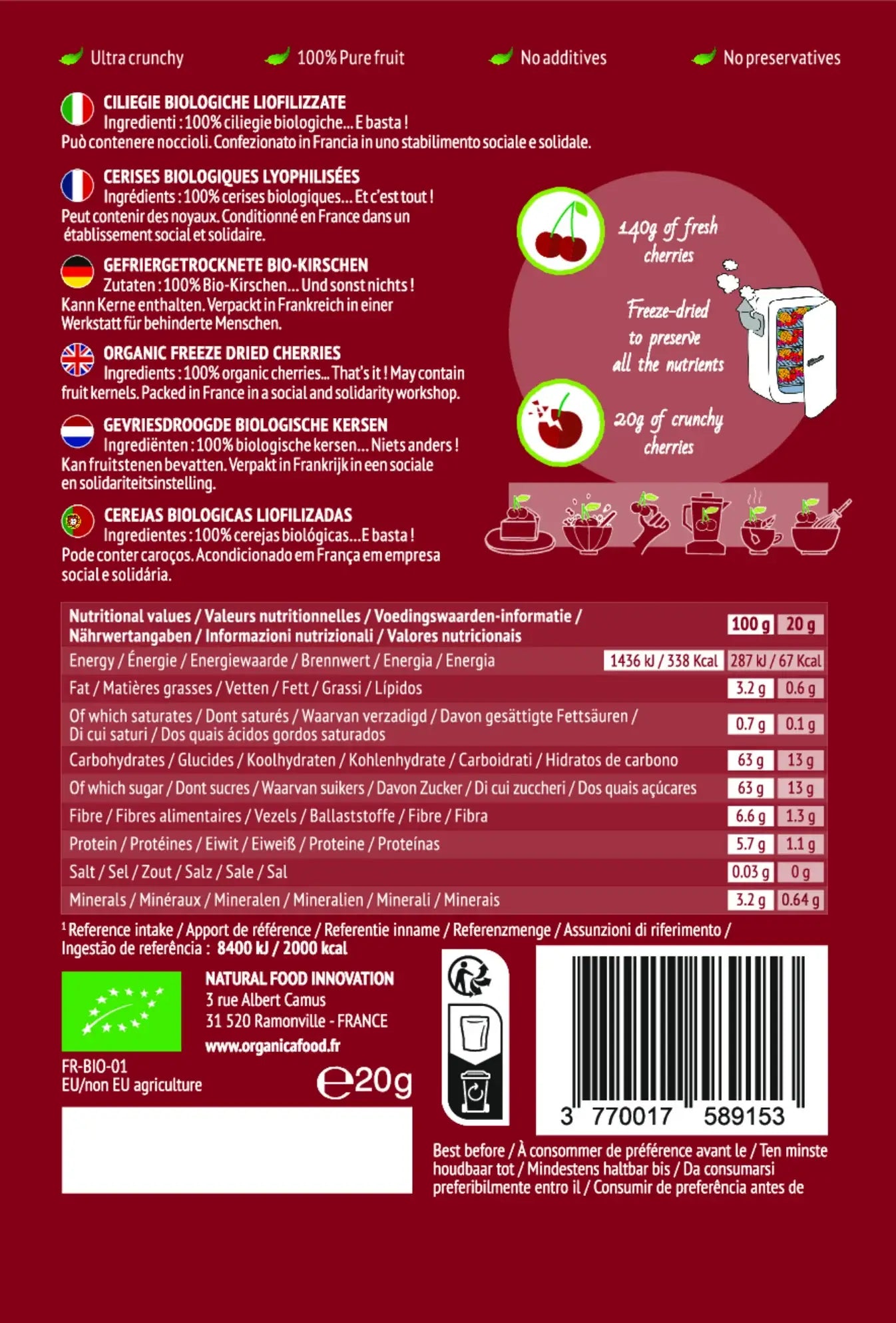 Crunchy Fruit Cerise bio