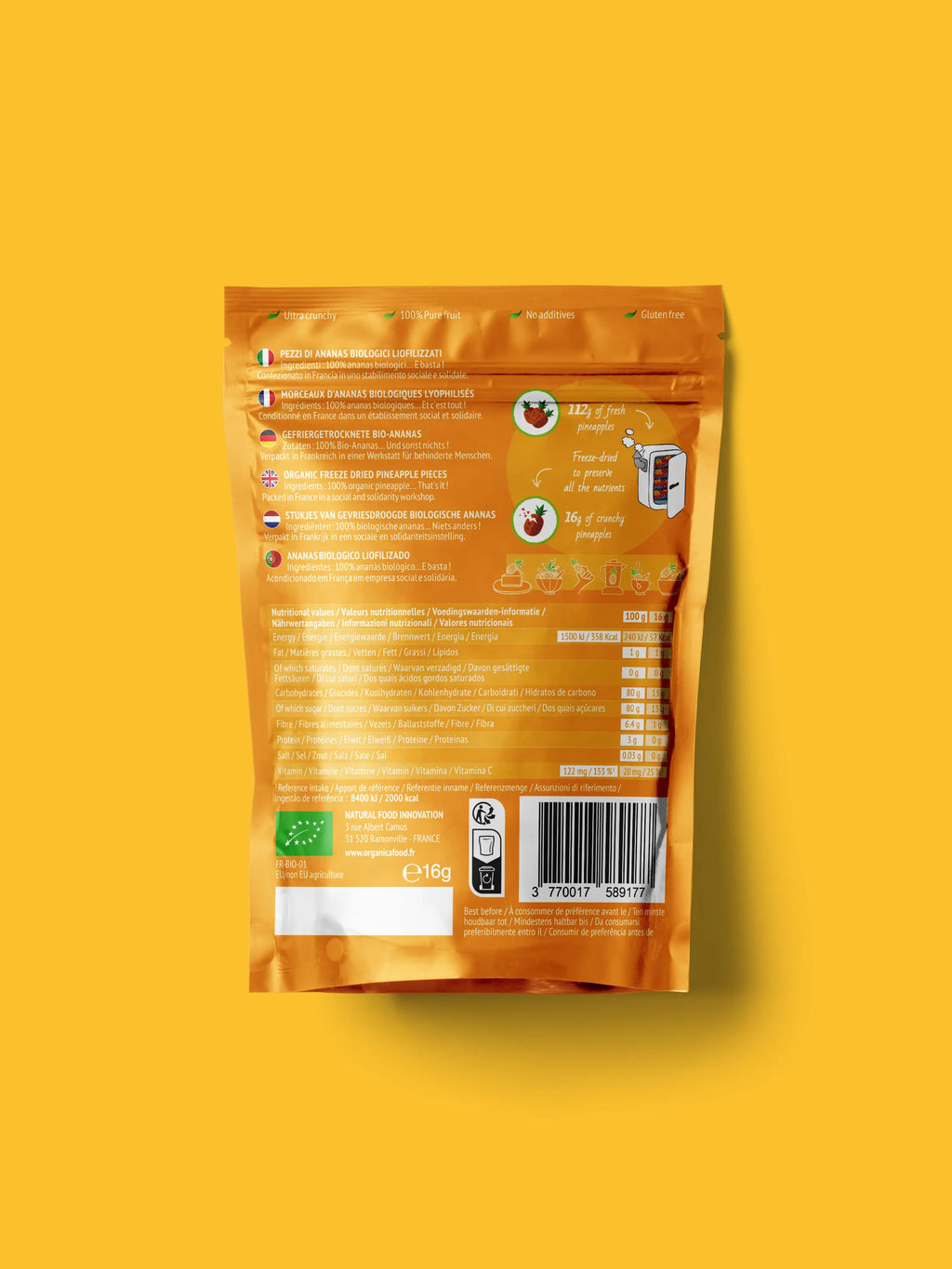 Crunchy Fruit Ananas bio