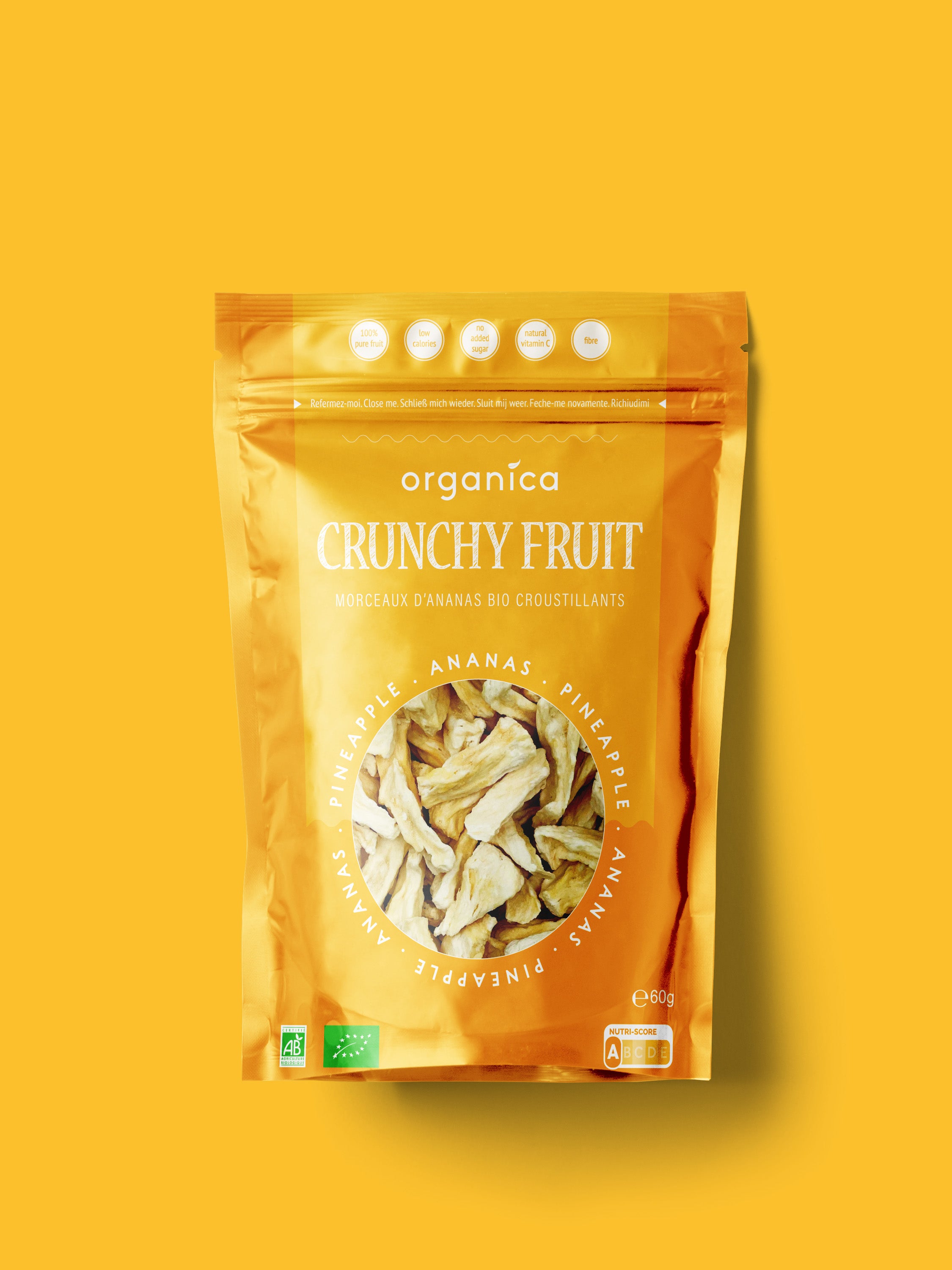 Crunchy Fruit Family Ananas Bio (60g)