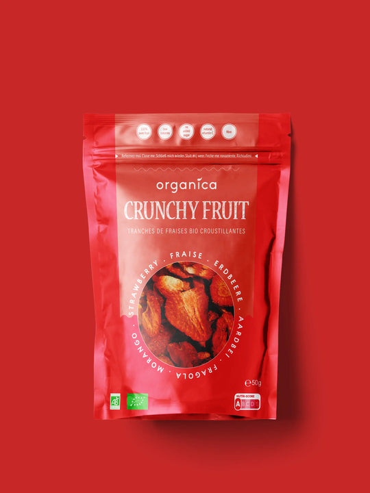 Fraise bio lyophilisée – Crunchy Fruit Family (50 g)