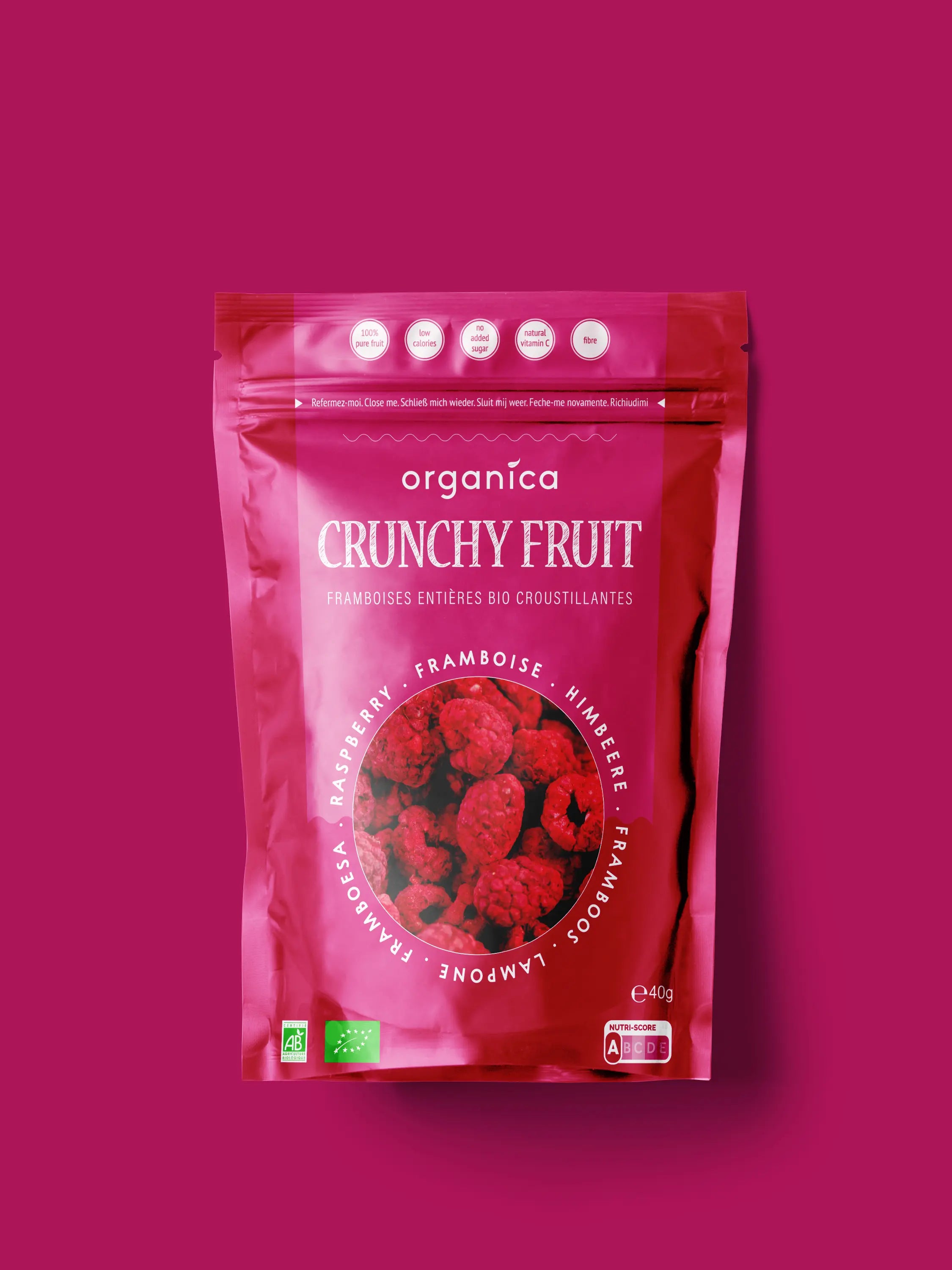 Crunchy Fruit Family Framboise Bio (40g)