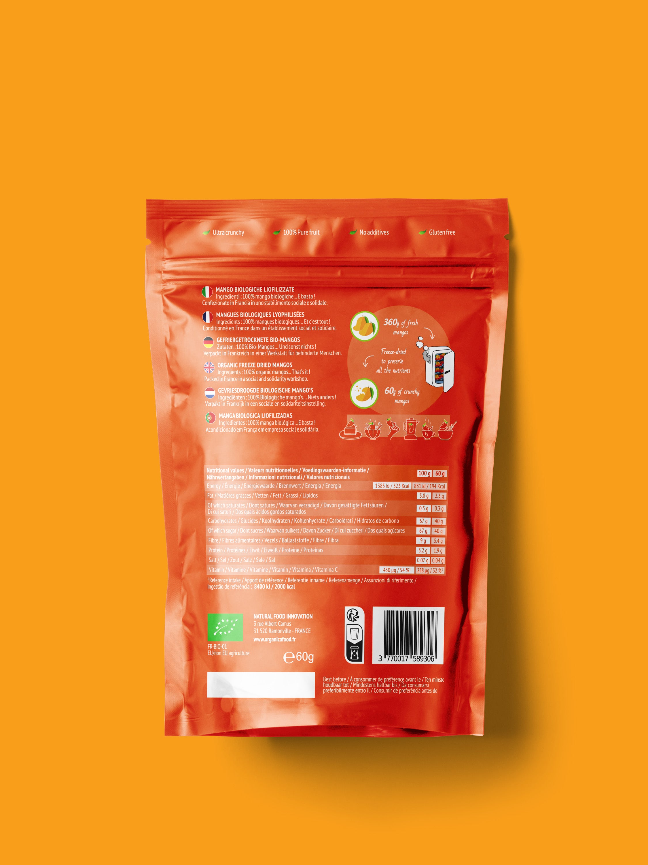 Crunchy Fruit Family Mangue Bio (60g)