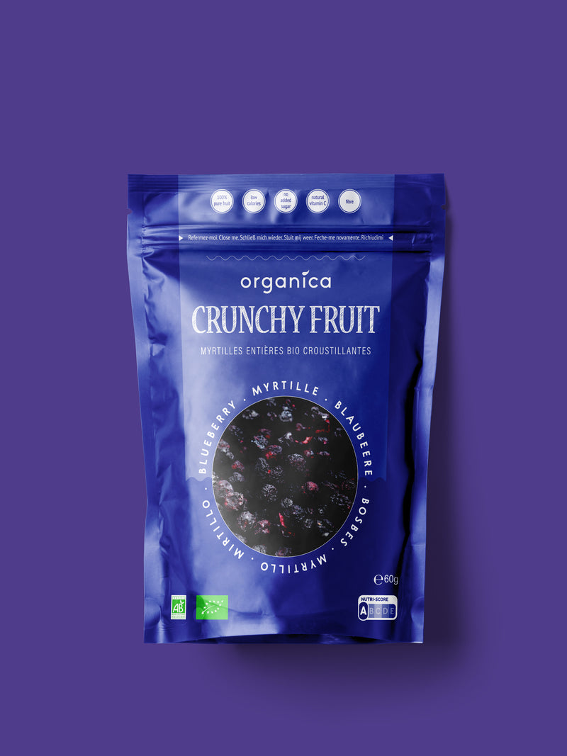 Myrtille bio lyophilisée – Crunchy Fruit Family (60 g)